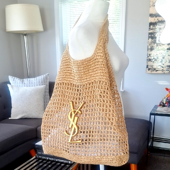 Beige Crochet Tote - Picture 1 of 10